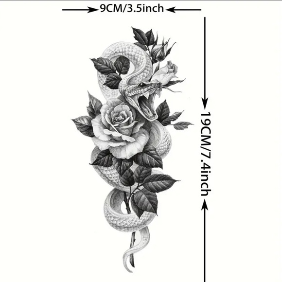 Tattoo, Realistic Temporary Tattoo, Long-Lasting Body Art, NEW - Picture 11 of 11